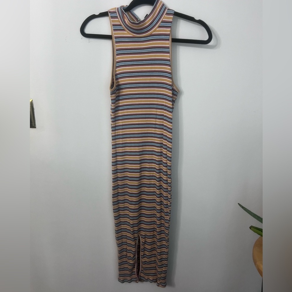 Women’s Knit Wild Fable Striped Mock Turtleneck Dress